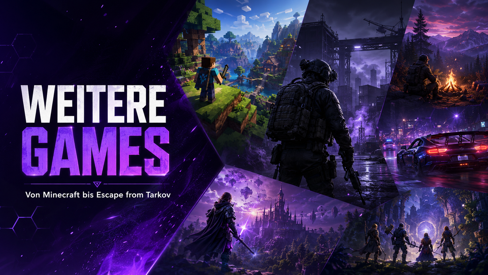 Weitere Games von Minecraft bis Escape from Tarkov